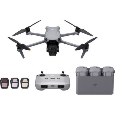 image Bundle Fly More DJI Air 3S (RC-N3), drone avec caméra grand-angle CMOS 1'' & télécaméra moy., vidéo HDR 4K/60 ips, détection d’obstacles omnidir. en paysage nocturne & 3 batteries pour un vol prolongé