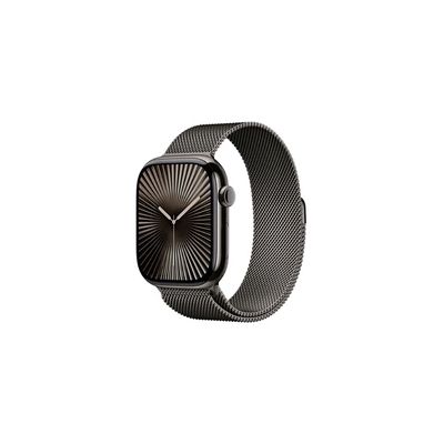 image Apple Watch Series 10 (46 mm GPS + Cellular) Montre connectée avec Boîtier en Titane Ardoise et Bracelet Milanais Ardoise (S/M). Suivi de l’activité Physique, app ECG, écran Retina Toujours activé