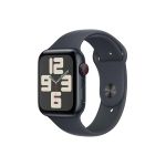 image produit Apple Watch SE (2ᵉ gén) 44 mm GPS + Cellular Montre connectée avec Boîtier en aluminium minuit et Bracelet Sport minuit (S/M). Suivi activité et sommeil, détection accidents, suivi fréquence cardiaque