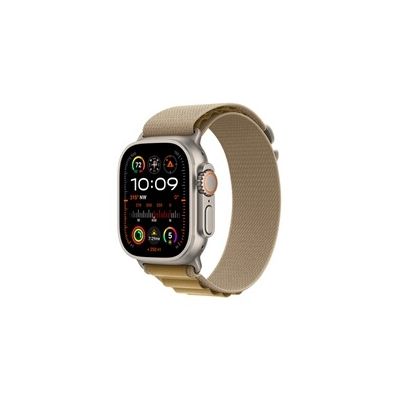 image Apple Watch Ultra 2 (49 mm GPS + Cellular) Montre de Sport connectée avec Boîtier en Titane Naturel et Boucle Alpine Sahara (Small). Suivi de l’activité, GPS Haute précision, Neutre en Carbone