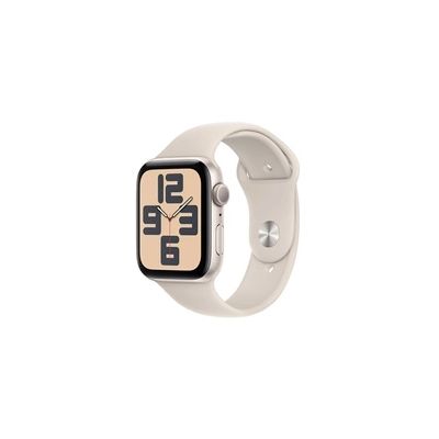 image Apple Watch SE (2ᵉ génération) 44 mm GPS Montre connectée avec Boîtier en Aluminium lumière stellaire et Bracelet Sport lumière stellaire (M/L). Suivi activité et Sommeil, détection Accidents