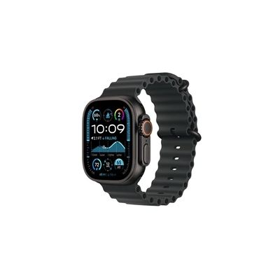 image Apple Watch Ultra 2 GPS + Cellular, Boîtier en Titane Noir de 49 mm, Bracelet Océan Noir