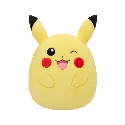 image Pokémon Bandai Peluche Squishmallows 50 cm - Pikachu - Grande Peluche Ultra-Douce - Licence Officielle Géante Peluche Pikachu - JWS00050