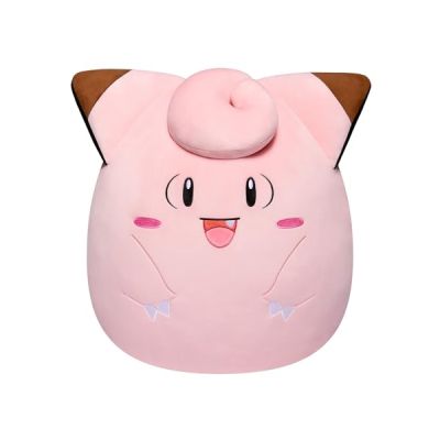 image Pokémon Bandai Peluche Squishmallows 50 cm - Mélofée (Clefairy) - Grande Peluche Ultra-Douce - Licence Officielle Géante Peluche Mélofée - JWS00048