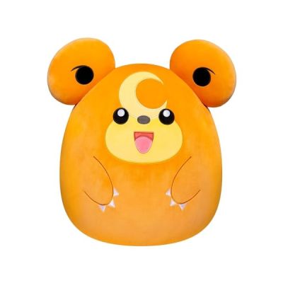 image Pokémon Bandai Peluche Squishmallows 50 cm - Teddiursa - Grande Peluche Ultra-Douce - Licence Officielle Géante Peluche Teddiursa - JWS00051