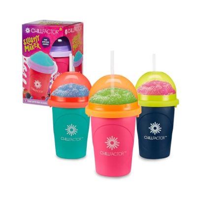 image Bandai - Chillfactor - Mug à granité fourni avec paille - Couleur aléatoire, Vendu à l'unité - Fabrication de Glaces maison - Atelier Cuisine Créatif pour Enfant 3 ans et plus - Atelier Granita