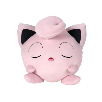 image Pokémon Bandai Peluche Rondoudou Qui dort - Peluche 40 cm Toute Douce - Idée Cadeau Peluche Enfants et Adultes - Jouet Enfant 2 Ans et + - Peluche Licence Officielle - JW2554