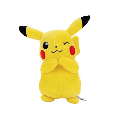 image Bandai - Pokémon - Peluche Pikachu - Peluche 20 cm Toute Douce - Peluche Pokémon Licence Officielle - Idée Cadeau Peluche Enfants et Adultes - Jouet Enfant 2 Ans et + - JW95245