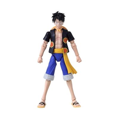 image Bandai - Anime Heroes - One Piece - Figurine Anime heroes 17 cm – Monkey D. Luffy version Dressrosa - Licence Officielle One Piece - Figurine articulée Luffy - Jouet Enfant 4 ans et + - 37007