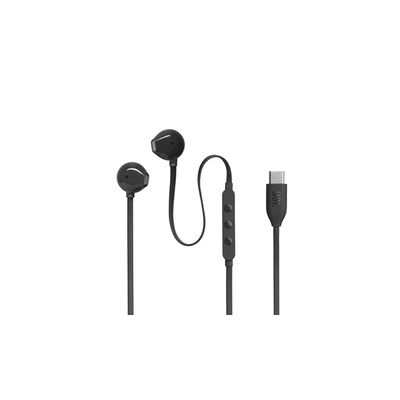 image JBL Tune 305 C, Écouteurs filaires Hi-Res, son Pure Bass JBL, connexion USB-C, câble plat anti-nœuds, télécommande à trois touches avec microphone, noir