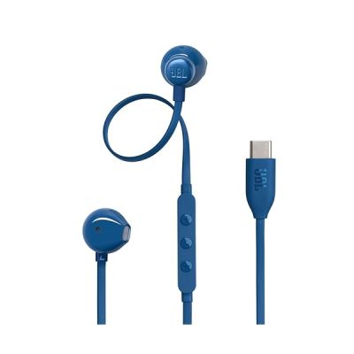 image JBL Tune 305 C, Écouteurs filaires Hi-Res, son Pure Bass JBL, connexion USB-C, câble plat anti-nœuds, télécommande à trois touches avec microphone, bleu