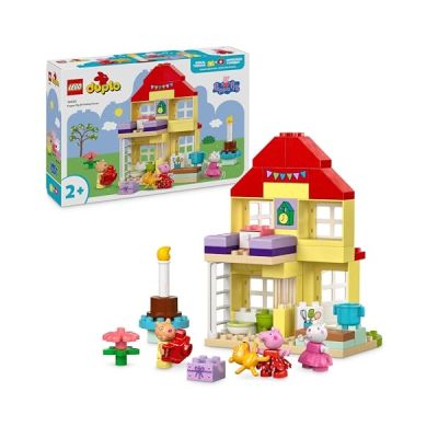 LEGO Duplo La fête d’Anniversaire chez Peppa Pig - Set avec 3 Figurines - Jouet éducatif à Construire et reconstruire, dès 2 Ans - Développe motricité Fine et créativité 10433