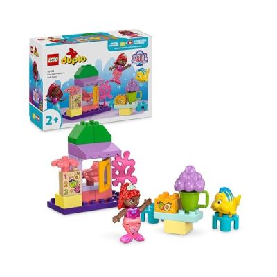LEGO Duplo | Disney Le Stand de Café d’Ariel et de Polochon - Set Briques de Construction La Petite Sirène - Jouet Cuisine Enfant dès 2 Ans, Jeu Éducatif sur Le Thème de la Nourriture 10420