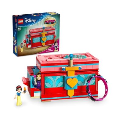 LEGO ǀ Disney Princess La Boîte à Bijoux de Blanche-Neige, Jouet de Construction, Mini-poupées de la Princesse et de la Méchante Reine, Un Bracelet, pour Garçons et Filles dès 6 Ans 43276
