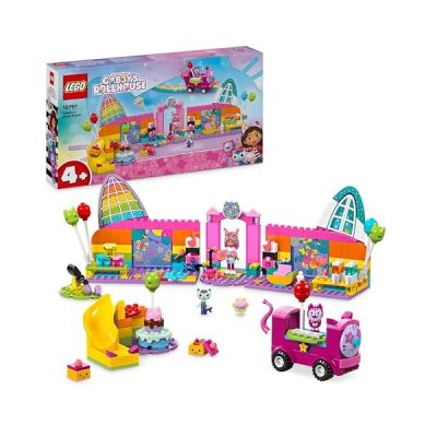 image LEGO Gabby et la Maison Magique Le Miaousic-Hall de Gabby - Jouet avec Un DJ, Incluant Un Toboggan et des Figurines d'animaux - Jeu de Rôle pour Les Enfants Filles et Garçons dès 4 Ans 10797