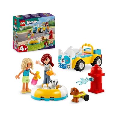 image LEGO Friends La Voiture de Toilettage Canin - Set avec Un Véhicule - Jouet sur Le Thème des Animaux et de la Nature - 2 Mini-poupées et 2 Chiens - pour Les Enfants dès 4 Ans, Garçons et Filles 42635