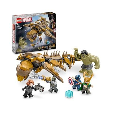 image LEGO Marvel Les Avengers Contre Le Léviathan, Jouet pour Enfants, Figurine de Hulk et Minifigurines de Captain America, Loki, Black Widow et Chitauri, pour Les Garçons et Les Filles dès 7 Ans 76290