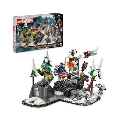 LEGO | Marvel Avengers Rassemblement : L’Ère d’Ultron - Kit de Maquette pour Enfants - Set de Super-Héros avec 8 Minifigurines Dont Thor - Hulk et Iron Man - Jouet pour Garçons et Filles 76291