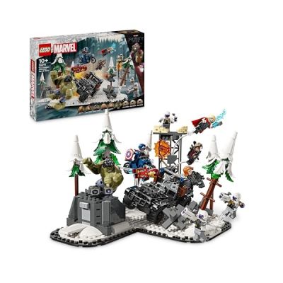 image LEGO Marvel Avengers Rassemblement : L’ère d’Ultron - Kit de Maquette pour Enfants - Set de Super-héros pour avec 8 Minifigurines Dont Thor - Hulk et Iron Man - Jouet pour Garçons et Filles 76291