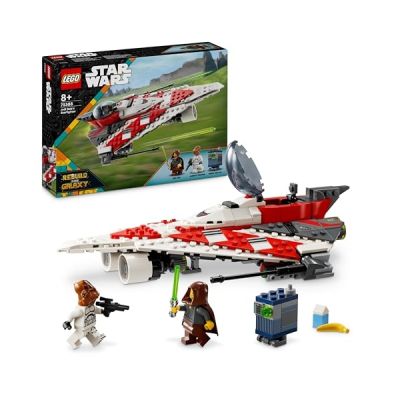 image LEGO Star Wars Le Chasseur Stellaire de Jedi Bob - Véhicule à Construire pour Enfants - Vaisseau en Briques avec Minifigurines à Collectionner - Cadeau pour Les Filles et Les Garçons dès 8 Ans 75388