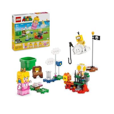 image LEGO Super Mario Les Aventures de Peach Interactive - Set de Princesse - avec Toad Jaune - Idée Cadeau Nintendo pour Enfants Garçons et Filles Passionnés de Jeux Vidéo dès 6 Ans 71441