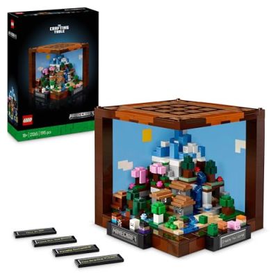 LEGO Minecraft L’Établi - Set de Construction pour Adulte - Maquette avec 8 Personnages Dont Steve, Alex & Mobs - Décoration de Gaming Room DIY - Cadeau pour Fan de Jeux Vidéo 21265