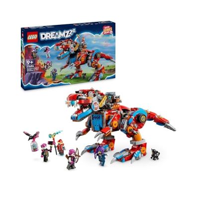 image LEGO DREAMZzz Le Robot Dinosaure C-Rex de Cooper - Minifigurines de T. Rex ou Ptérodactyle à Construire et à Transformer - Jouet pour Enfants Garçons et Filles - Cadeau Créatif à Partir de 9 Ans 71484