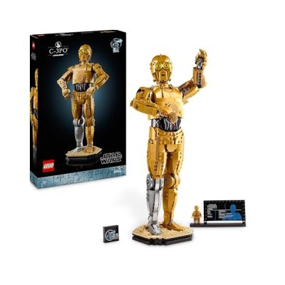 image LEGO Star Wars C-3PO - Set Collector - Figurine de Droïde à Construire et à Collectionner - Maquette pour Adultes à Exposer - Idée Cadeau pour Fans et Collectionneurs de la Saga 75398