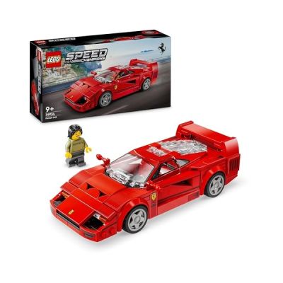 image LEGO Speed Champions Supercar Ferrari F40 - Véhicule Jouet à Construire - Set de Voiture avec Une Minifigurine de Pilote - Set de Construction Collector pour Enfants Garçons et Filles 76934