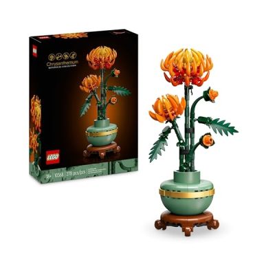 image LEGO Icons Le Chrysanthème - Fleurs Artificielles Deco - Set de Construction d'Activité Relaxante et Créative pour Adultes Qui Aiment Les Plantes sans Entretien - Collection Botanique 10368