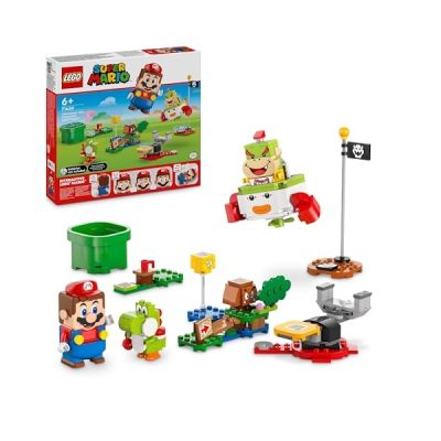 image LEGO Super Mario Les Aventures de Mario Interactif - Junior-Mobile de Bowser Jr. et Yoshi - Cadeau Nintendo pour Un Anniversaire Enfants Garçons et Filles Fans de Jeux Vidéo dès 6 Ans 71439