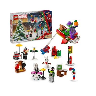 image LEGO Marvel Calendrier de l’Avent Spider-Man 2024 pour Enfants - Petits Modèles de Super-Héros à Construire - Cadeau de Noël Amusant à Offrir aux Garçons et Filles de 7 Ans et Plus 76293