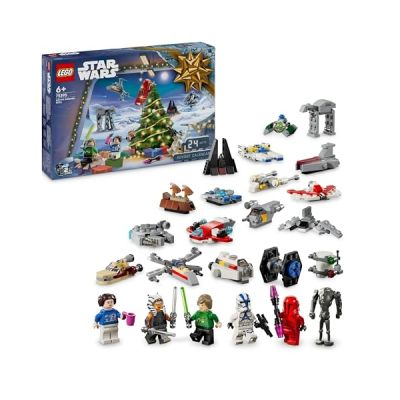LEGO Star Wars Le Calendrier de l’Avent 2024-18 Petites Constructions à Collectionner - 6 Personnages - Idée de Cadeau de Noël pour Enfants dès 6 Ans Fans de la Guerre des Étoiles 75395