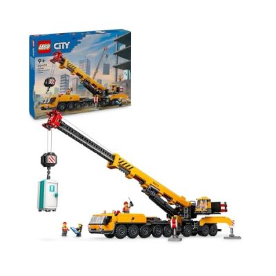 image LEGO City La Grue de Chantier Mobile Jaune - Set de Construction - Cadeau Créatif pour Garçons et Filles dès 9 Ans - Flèche Télescopique et 4 Minifigurines d’Ouvriers pour Le Jeu de Rôle 60409