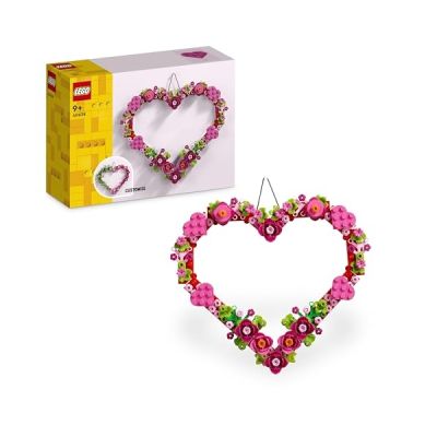 image LEGO Décoration en Forme de Cœur - Jouet Fille ou Garçon 9 Ans - Kit d'Activité Manuelle pour Enfant - Maquette de Décoration avec Fleurs, Feuilles & Petits Cœurs - Idée Cadeau Fête des Mères 40638
