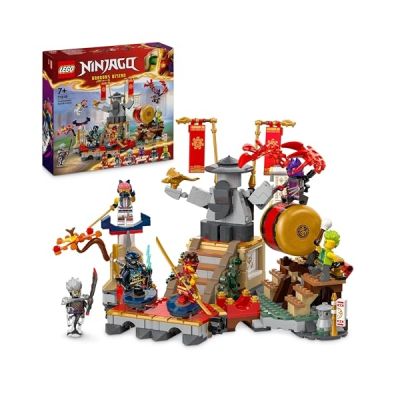 image LEGO Ninjago L’Arène de Combat du Tournoi - Jouet d'action Ninja pour Garçons et Filles de 7 Ans et Plus - Jeu d'Aventures pour Enfants avec 6 Minifigurines à Collectionner 71818