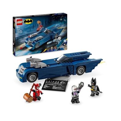 image LEGO DC Batman : Batman avec la Batmobile Contre Harley Quinn et Mr, Freeze - Véhicule de la Série TV d’Animation pour Enfants dès 8 Ans - Jouet de Construction et Décoration Super-héros 76274