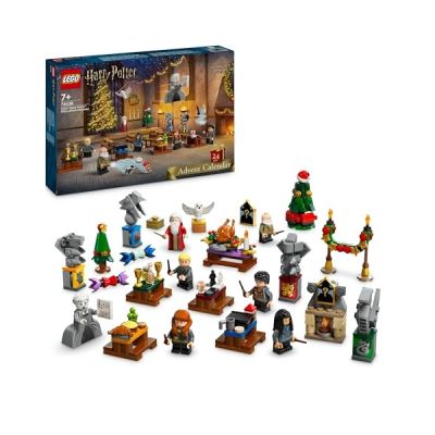 image LEGO Harry Potter Calendrier de l’Avent 2024 - Jouet Fascinant pour Enfants Inspiré de Poudlard - 7 minifigurines - 16 constructions Miniatures - Cadeau de Noël pour Filles et Garçons dès 7 Ans 76438