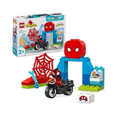 LEGO Duplo Marvel L’Aventure en Moto de Spin - Jouet Éducatif pour Enfants dès 2 Ans - Moto & Figurine - Idée de Cadeau pour Garçon Inspirée de Spidey et Ses Amis Extraordinaires 10424
