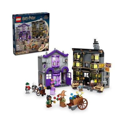 image LEGO Harry Potter Ollivander et Madame Guipure, Prêt-à-Porter pour Mages et Sorciers - Boutiques du Chemin de Traverse - Cadeau pour Filles, Garçons et Fans de la Saga dès 8 Ans 76439