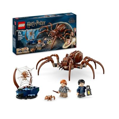 image LEGO Harry Potter - Aragog dans la Forêt Interdite - Set avec des Araignées - Figurines de Créatures Magiques - 2 Minifigurines des Personnages - Cadeau pour Enfants et Fans des Films dès 7 Ans 76434