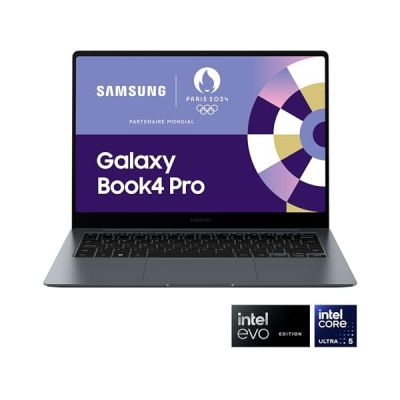 image Samsung Galaxy Book4 Pro Ordinateur portable 14'', Intel Evo Edition – Intel Core Ultra 5, 125H 16Go RAM 512Go SSD Intel ARC Graphics, Gris anthracite, clavier AZERTY FR