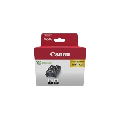 Canon PGI-35 Twin Pack de 2 Cartouches (2X Noir) Certifié (Carton Recyclable 2024)
