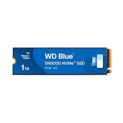 image WD Blue SN5000 1TB SSD, Disque SSD Interne, M.2 2280 NVMe SSD, PCIe Gen4, jusqu'à 5150 MB/s, nCache Technology, Comprend Acronis True Image for Western Digital, Clonage de Disque et Migration.