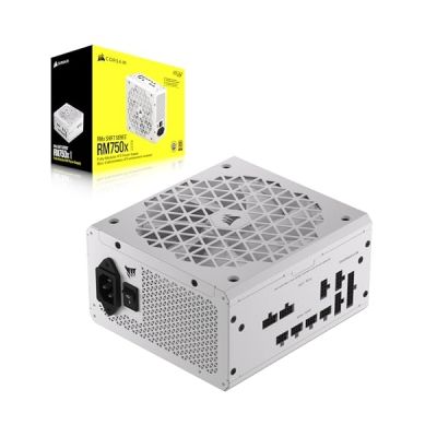 image Corsair RM750x Shift Alimentation ATX Entièrement Modulaire - Interface Latérale Modulaire - Compliant ATX 3.0 & PCIe 5.0 - Condensateurs Évalués à 105°C - Efficacité 80 Plus Gold - Blanc