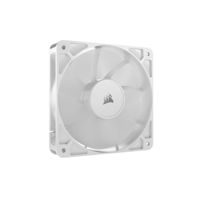 image CORSAIR RS120 120mm Ventilateur PWM – Connexion Daisy-Chain – Faible Bruit – Roulement à Dôme Magnétique – Paquet Unique – Blanc