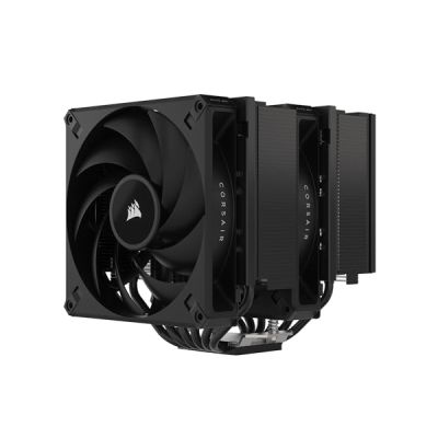 image CORSAIR A115 Refroidisseur D'air Haute Performance Pour CPU - Ventilateur Coulissant et Verrouillable - Deux Ventilateurs Corsair AF140 ELITE - Facile à Installer - Pâte Thermique Pré-Appliquée - Noir
