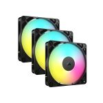 image produit CORSAIR RS120 ARGB 120mm Ventilateurs PWM – Connexion Daisy-Chain – Faible Bruit – Roulement à Dôme Magnétique – Paquet Triple – Noir