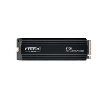 image Crucial T705 SSD 4To PCIe Gen5 NVMe M.2 SSD Interne Gaming avec Dissipateur Premium, jusqu’à 14.100Mo/s, Microsoft DirectStorage, Rétrocompatibilité PCIe 4.0 - CT4000T705SSD5