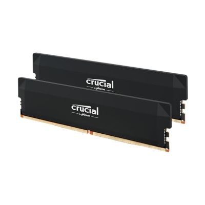 image Crucial Pro RAM DDR5 32Go Kit (2x16Go) 6000MHz CL36, Mémoire Overclocking Gaming, Intel XMP 3.0 / AMD Expo, (PC) Mémoire RAM 32Go DDR5, Noir - CP2K16G60C36U5B